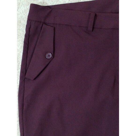 NY Collection~Women's Plus Size 3X~Merlot Slim-Leg Career Work Pants NWT $59.00 - Picture 4 of 10
